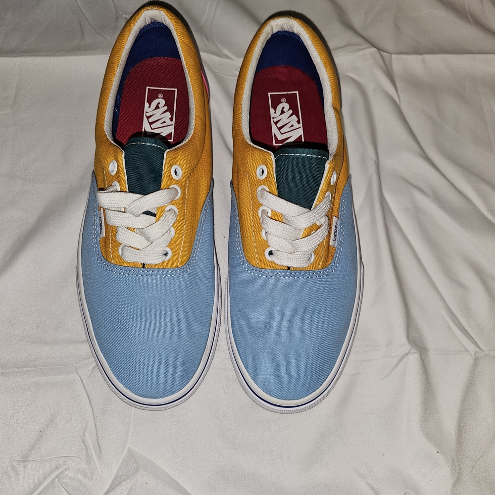 Vans Men's Multicolor Sneakers - Blue and Yellow